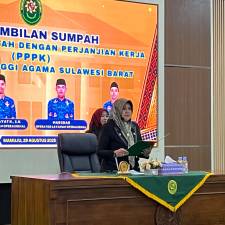 Ketua PTA Sulbar Pimpin Pengambilan Sumpah PPPK, Tegaskan Loyalitas dan Dedikasi Aparatur